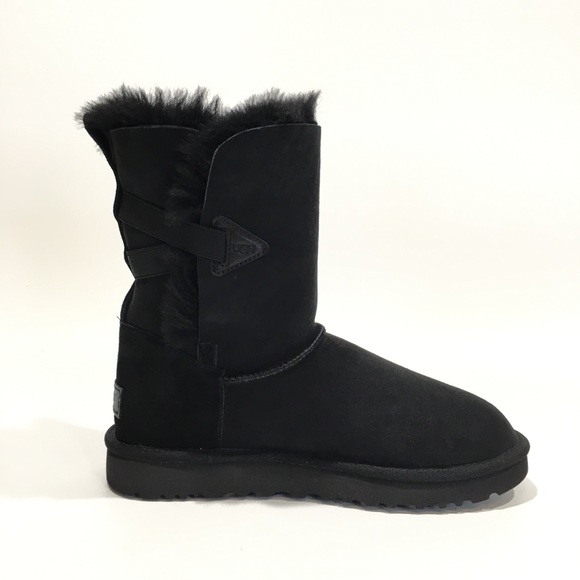 UGG Bailey Flex Classic Boots 1129790 -Black Suede /Sheepskin -US 7 -NEW - Picture 3 of 8